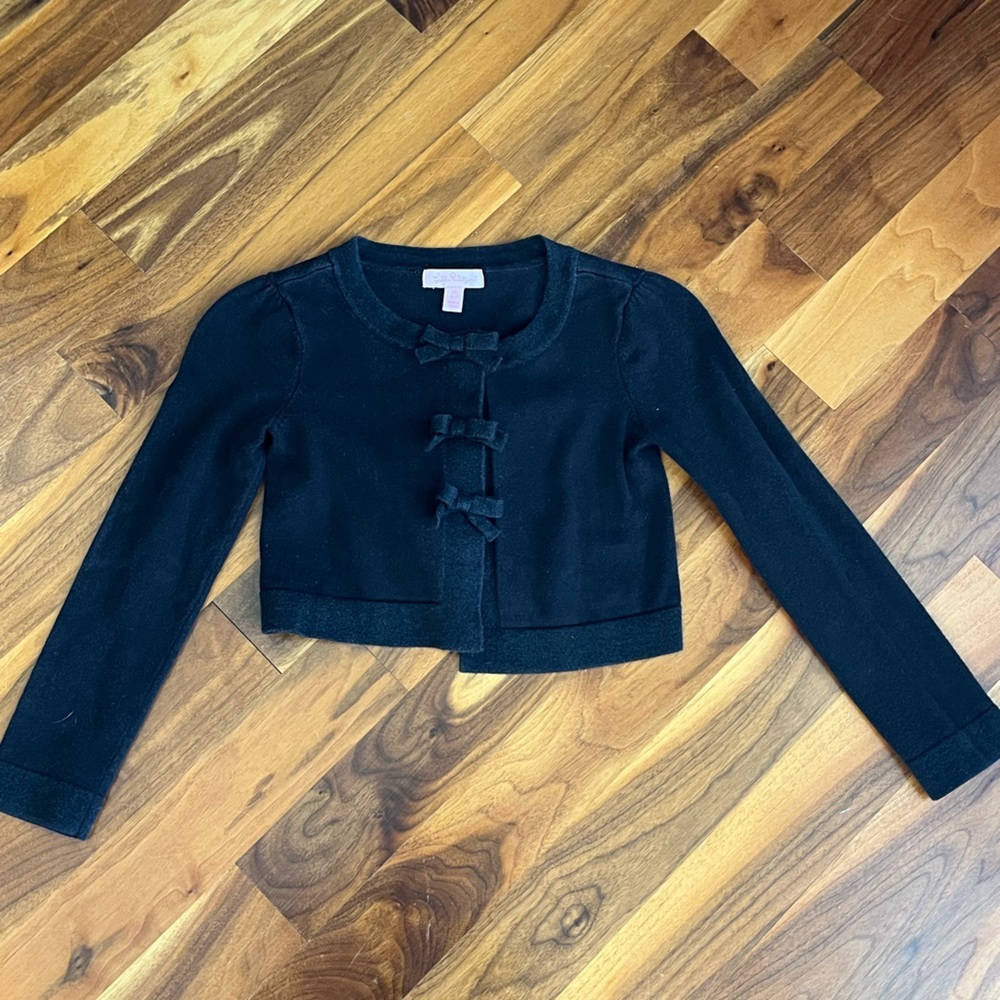Lilly Pulitzer cardigan black with a hit of shimmer, USED